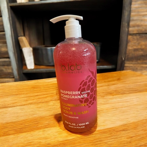 🍇 b. lab Raspberry + Pomegranate Illuminating Body Scrub/ Wash 33.8 oz 🍇 - Picture 1 of 1